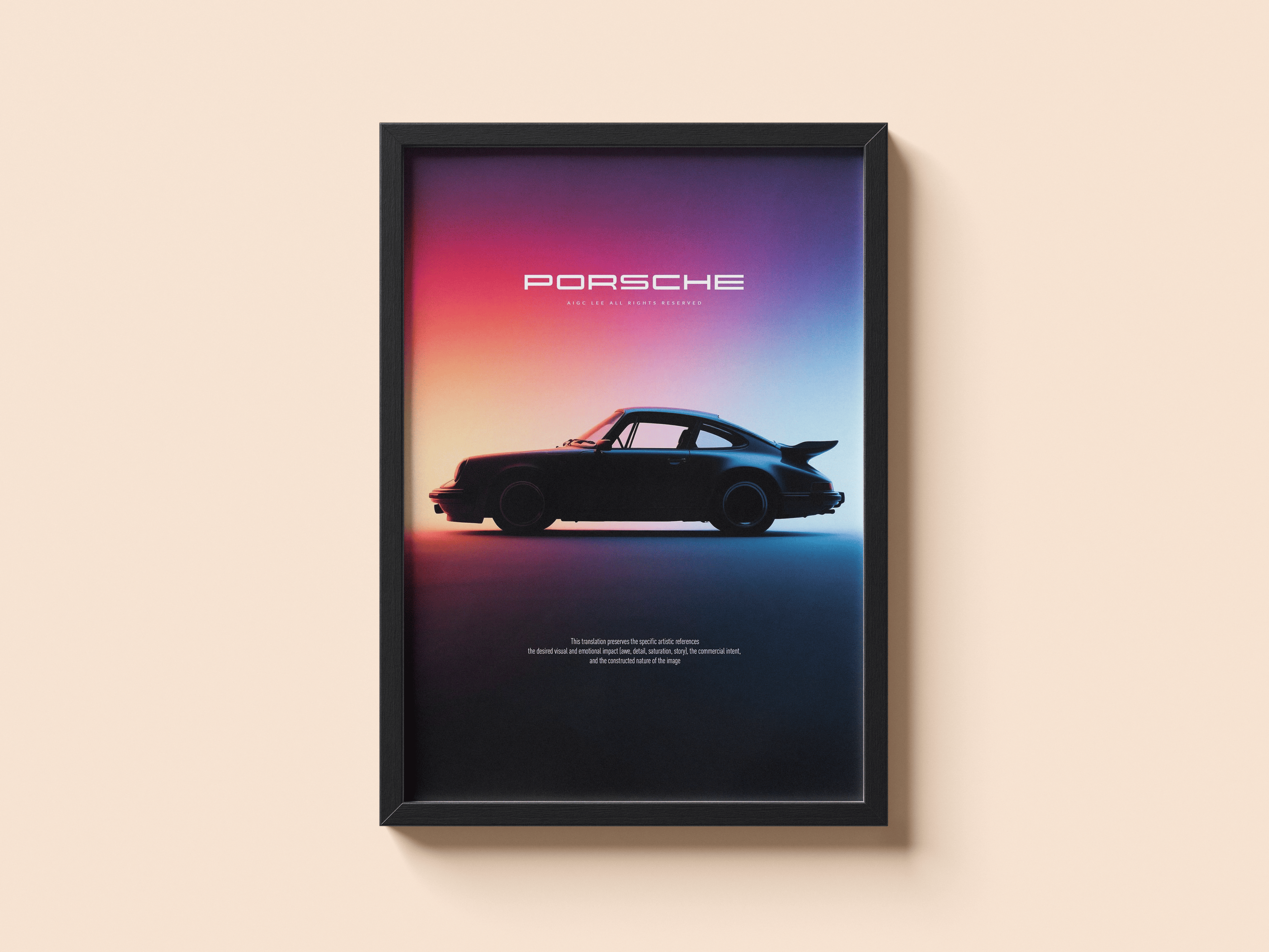 Porsche Retro Silhouette