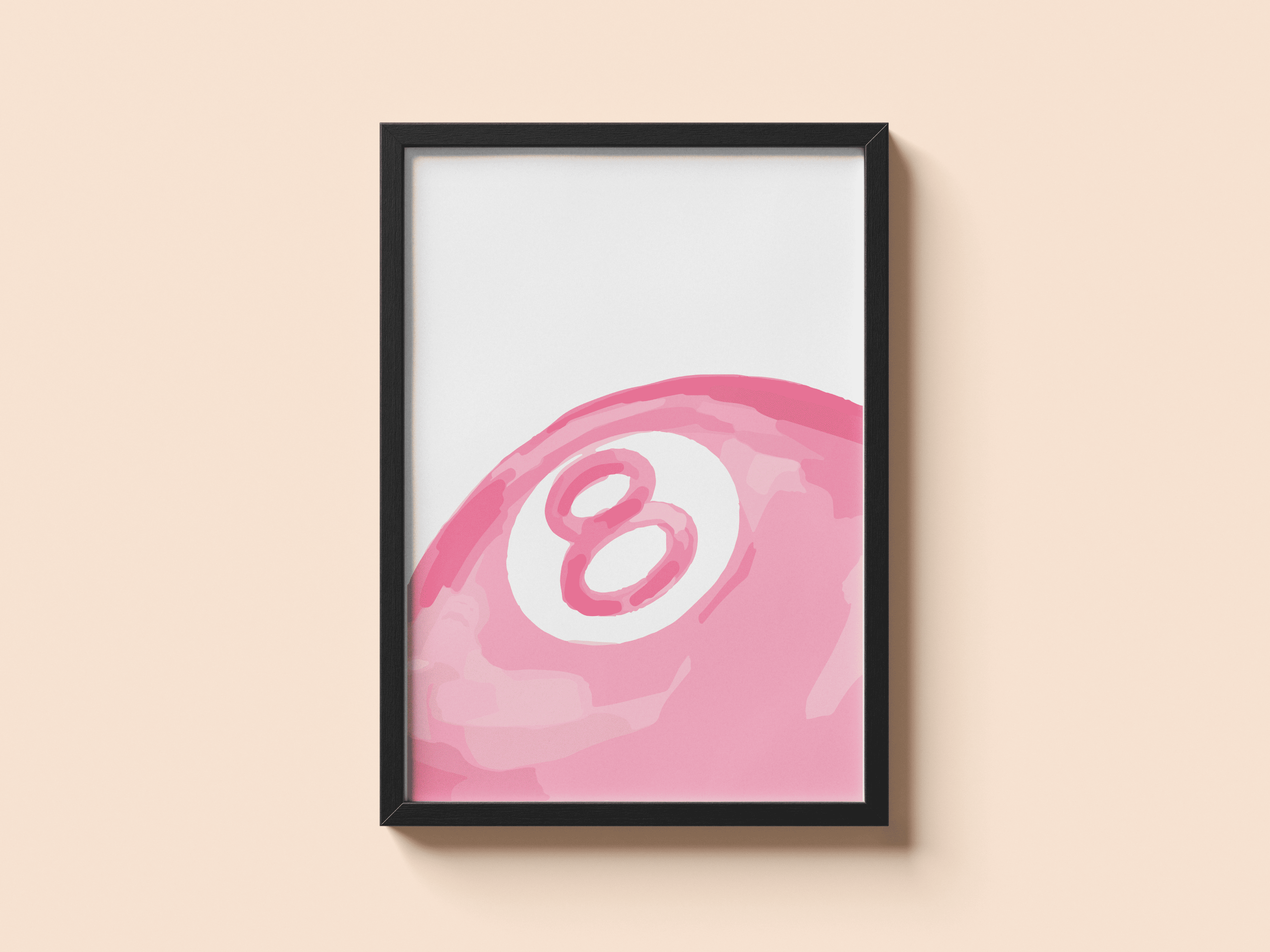 Pink Eight Ball Poster