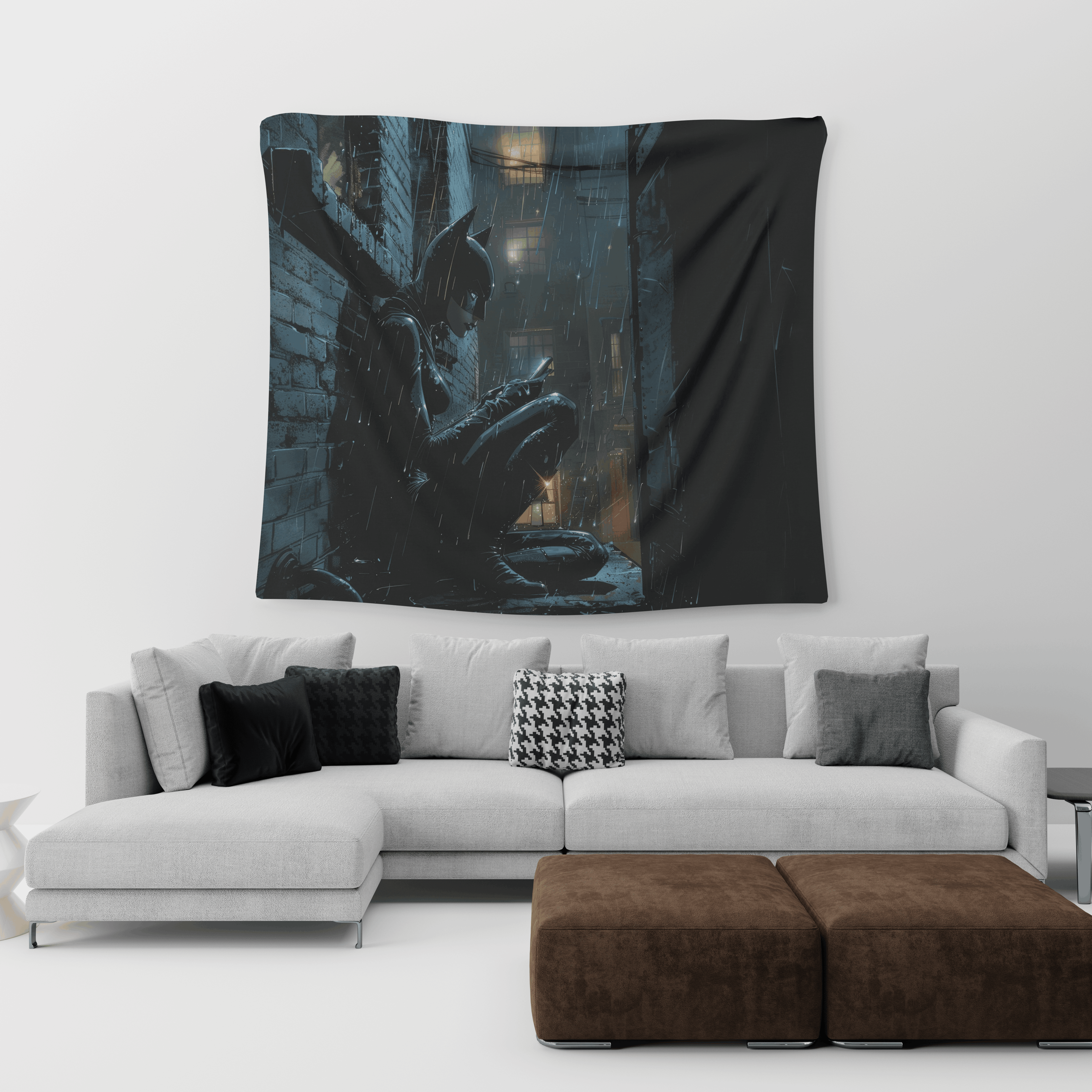 Batman Gargoyle – Moonlight Vigil Tapestry