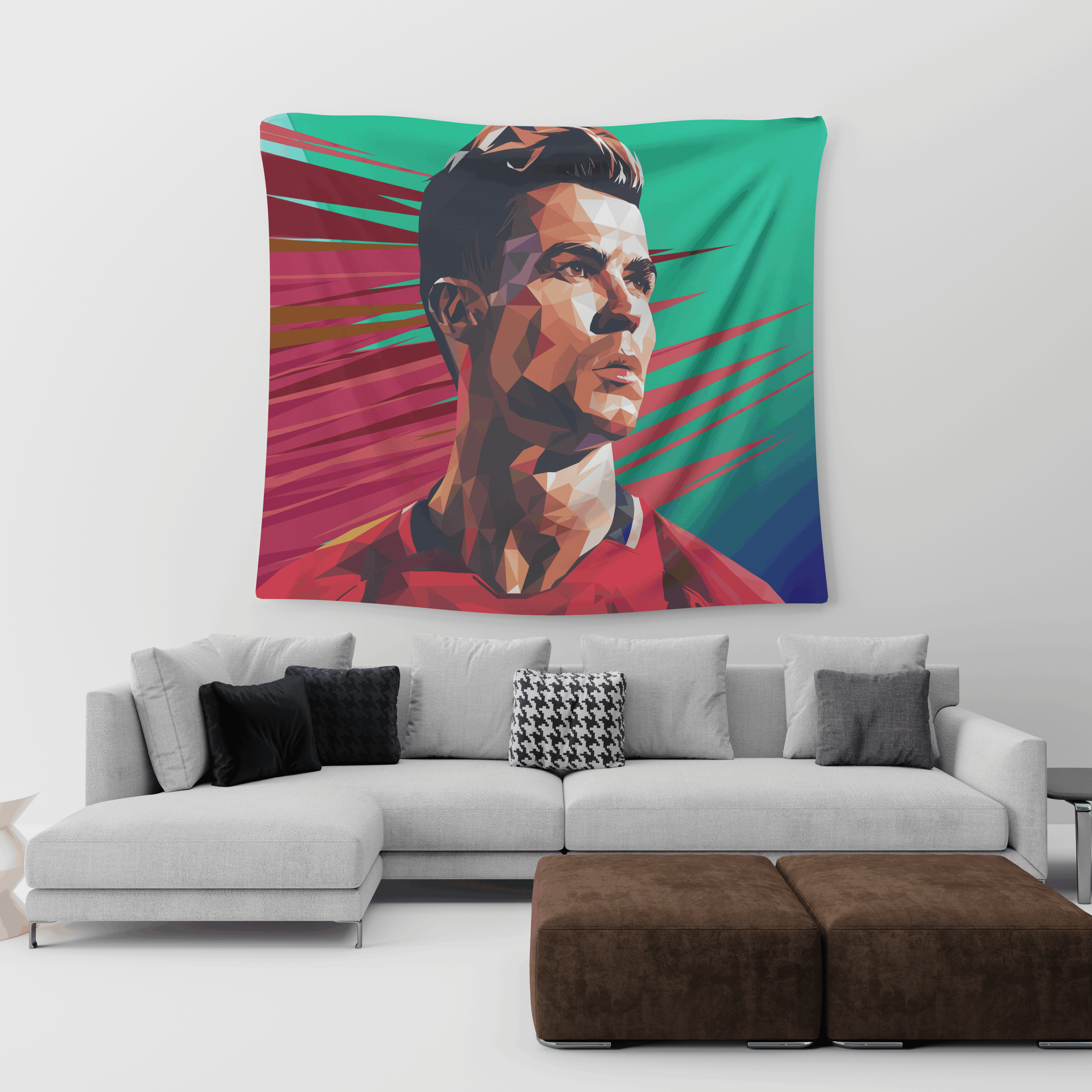 Ronaldo – Polygon Hero Tapestry