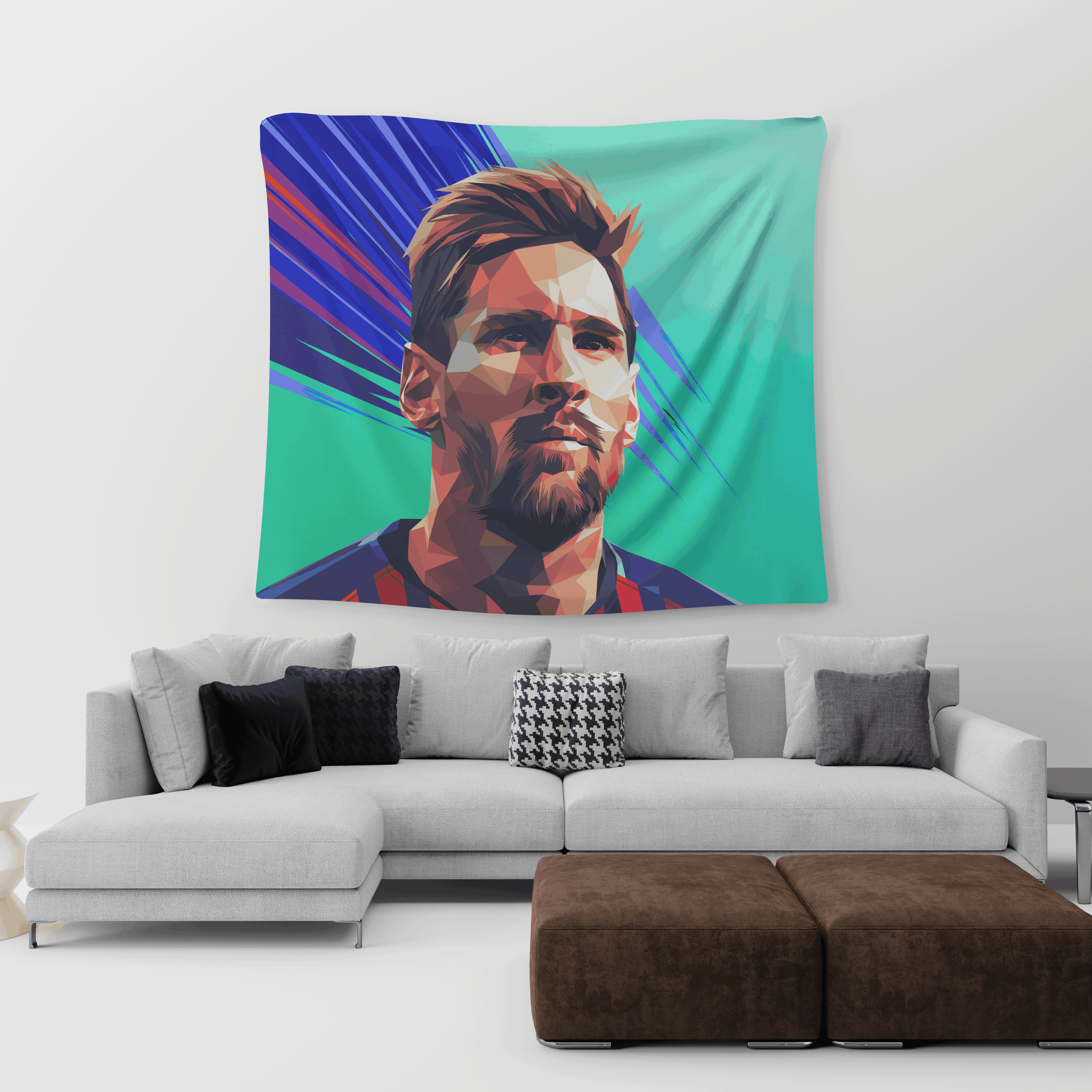 Messi – Polygon Masterpiece Tapestry
